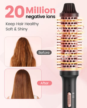 Faszin Negative Ion Single Thermal brush 38mm, 30s Fast Heat Up, Hair Curler Curling Tool,  Easy To Use Hair Styling Tool for Gift