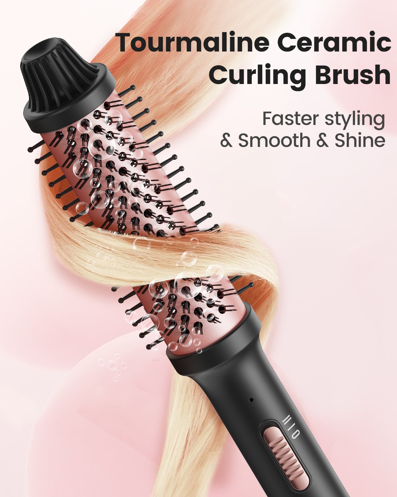 Faszin Negative Ion Single Thermal brush 38mm, 30s Fast Heat Up, Hair Curler Curling Tool,  Easy To Use Hair Styling Tool for Gift